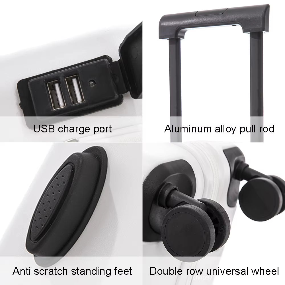 20' Travel Suitcase Hand Rolling Luggage Fashion
