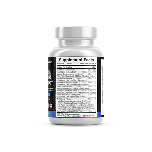 Sea Moss 3000Mg Black Seed Oil 2000Mg Ashwagandha 1000Mg Turmeric 1000Mg Blad...