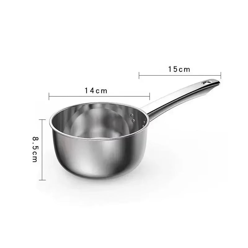 Stainless Steel Non-Stick Noodle Pot - Multifunctional Milk & Cooking Pan for Home Kitchen