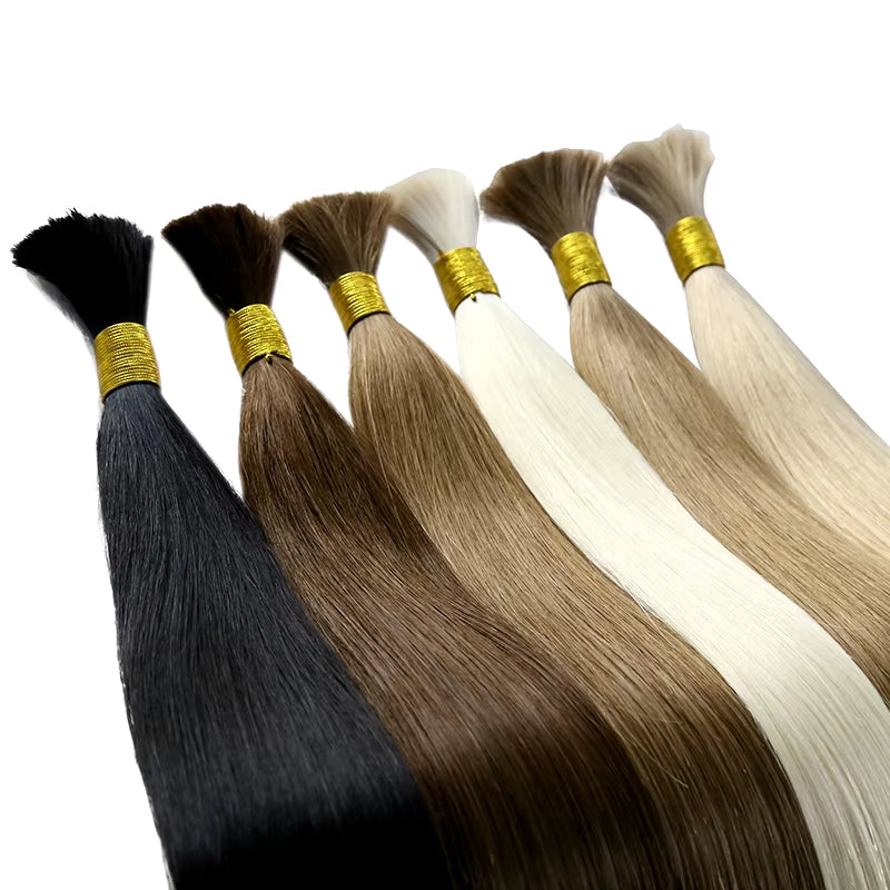 Straight Bulk Human Hair 72Cm 100G Long Remy Human Hair Bulk for Braiding No Weft Unproccessed Brazilian Human Hair Extension