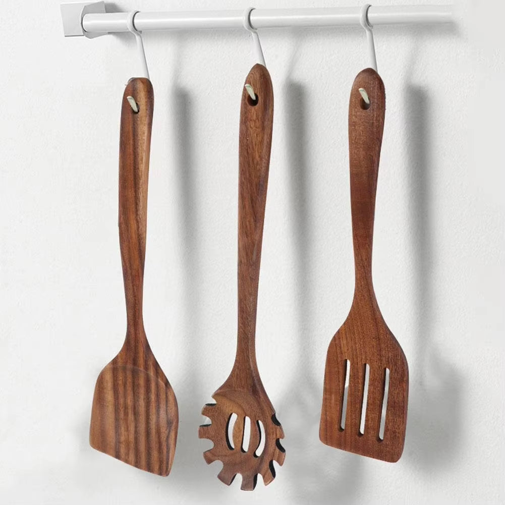 Walnut Wooden Cooking Utensils Set
