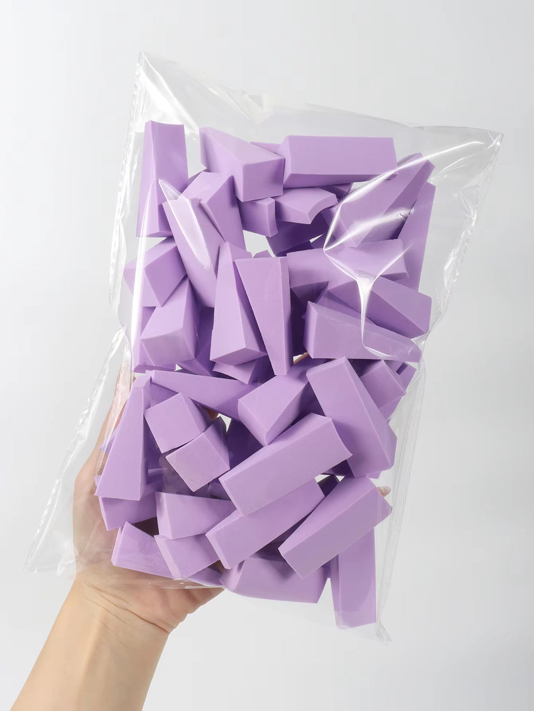 50 Pieces Random Color Facial Curve Makeup Sponges
