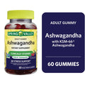 Ashwagandha Vegetarian Gummies for Stress Support, Cherry Flavor, 60 Count