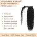Water Wave Human Hair Ponytail Extensions