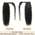 Water Wave Human Hair Ponytail Extensions