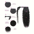 Water Wave Human Hair Ponytail Extensions