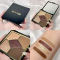 Five-Color Pearlescent Eyeshadow Palette – Earth-Toned INS Popular Eye Makeup Palette