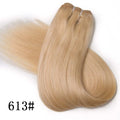 Straight Blonde Human Hair Weave Brazilian Remy Human Hair Weft Extensions 18-28