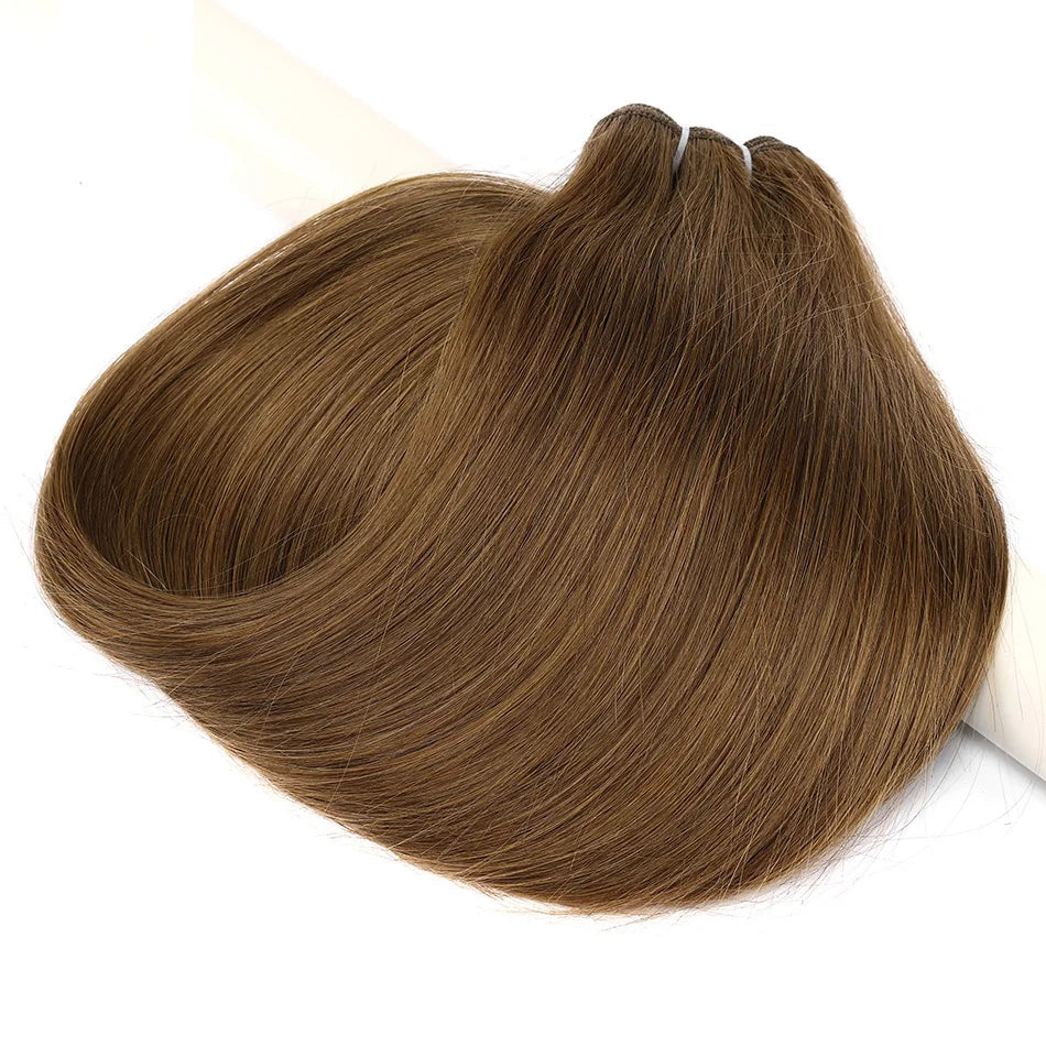 Straight Blonde Human Hair Weave Brazilian Remy Human Hair Weft Extensions 18-28" Highlight Ombre Human Hair Weft #613