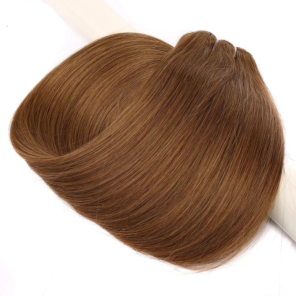 Straight Blonde Human Hair Weave Brazilian Remy Human Hair Weft Extensions 18-28" Highlight Ombre Human Hair Weft #613