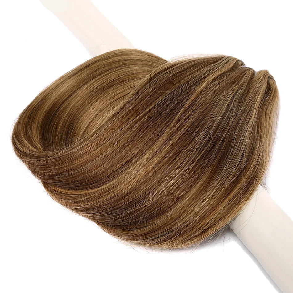 Straight Blonde Human Hair Weave Brazilian Remy Human Hair Weft Extensions 18-28" Highlight Ombre Human Hair Weft #613