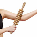 9-Roller Wooden Massager – Handheld Relief