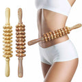 9-Roller Wooden Massager – Handheld Relief