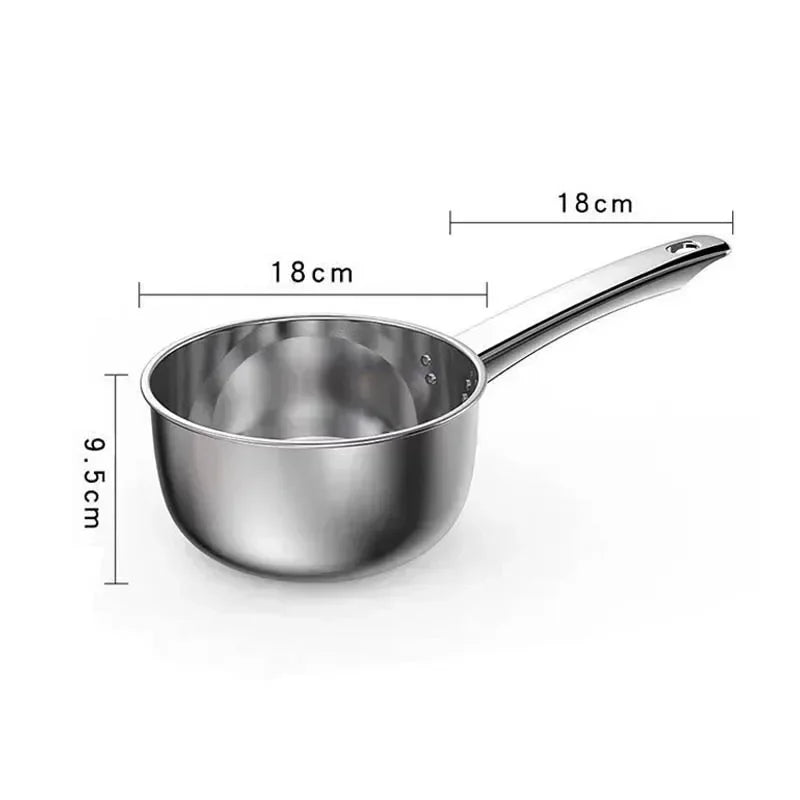 Stainless Steel Non-Stick Noodle Pot - Multifunctional Milk & Cooking Pan for Home Kitchen