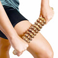 9-Roller Wooden Massager – Handheld Relief