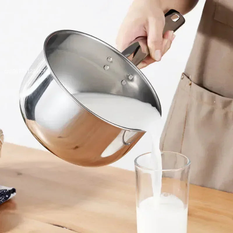 Stainless Steel Non-Stick Noodle Pot - Multifunctional Milk & Cooking Pan for Home Kitchen