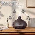 500mL Wood Grain Essential Oil Diffuser – Remote & 7-Color LED