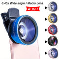 Experience 2 in 1 Phone Camera Lens Kit 0.45X Wide Angle 12.5X Macro Lens HD Camera Lenes for Iphone Ios Android Smartphones