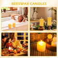2-8PCS Driples Beeswax Pillar Candles