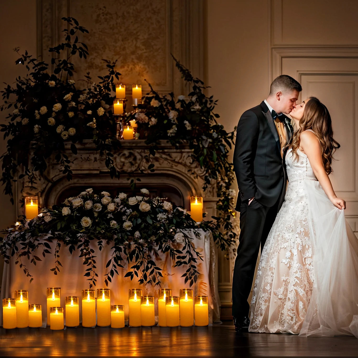 Acrylic LED Candles – Flameless & Flickering Set
