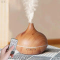 500mL Wood Grain Essential Oil Diffuser – Remote & 7-Color LED