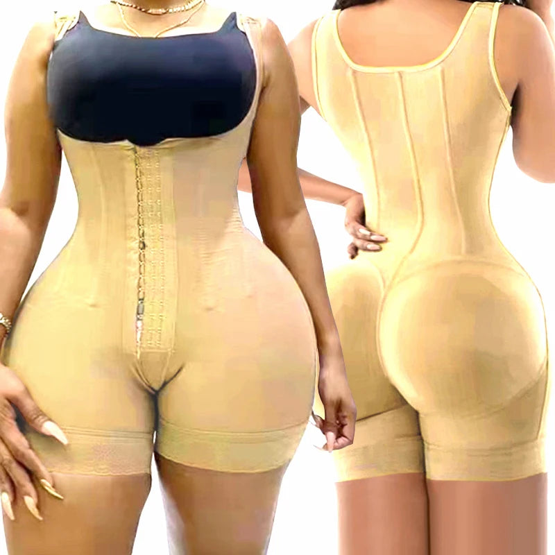 Purple XXS Fajas Colombianas Girdle - High Compression Bodysuit Shapewear for Slimming & Post-Surgery Support