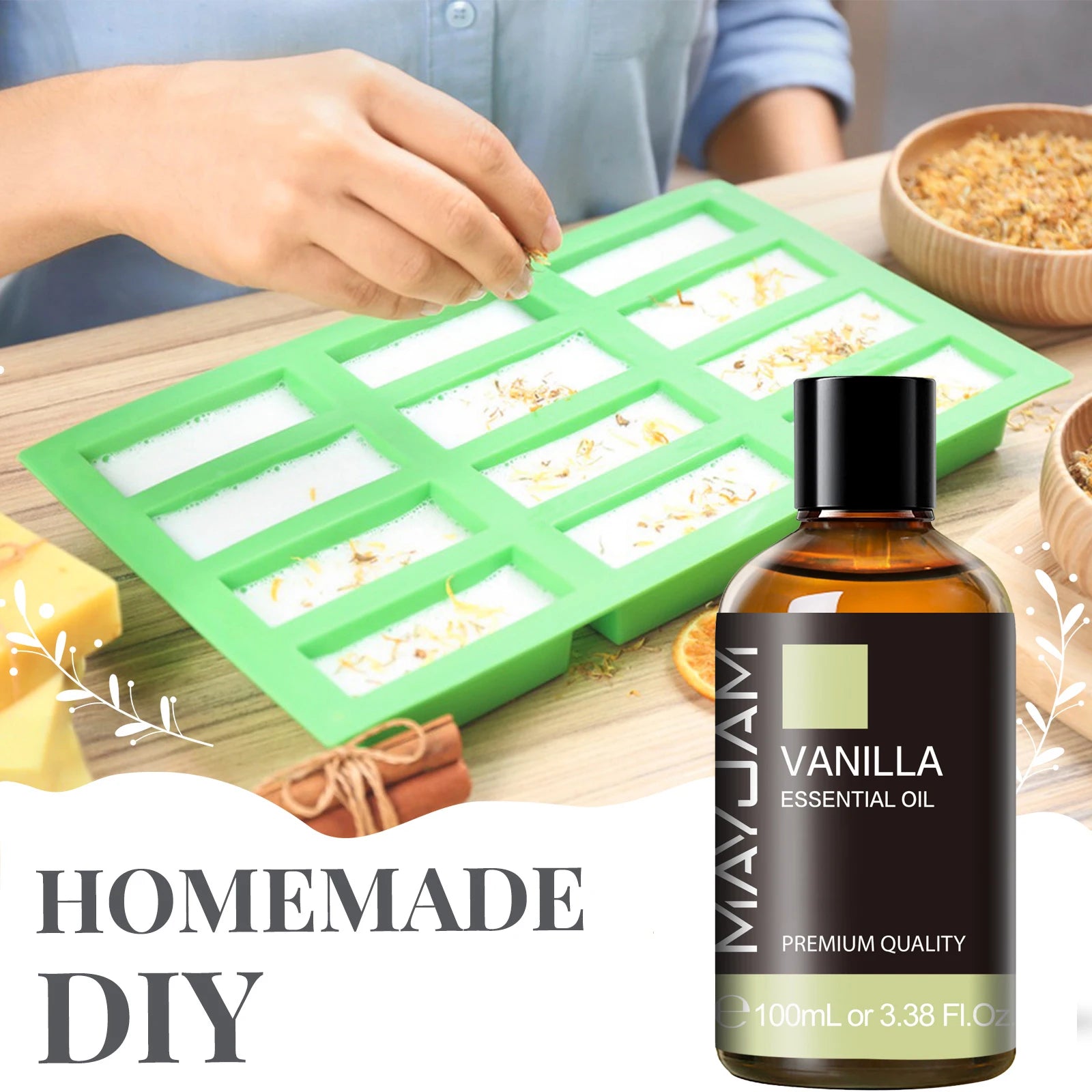 100ML Essential Oil – Sandalwood, Lavender, Eucalyptus, Vanilla
