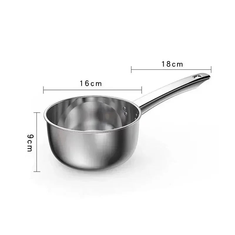 Stainless Steel Non-Stick Noodle Pot - Multifunctional Milk & Cooking Pan for Home Kitchen