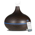 500mL Wood Grain Essential Oil Diffuser – Remote & 7-Color LED
