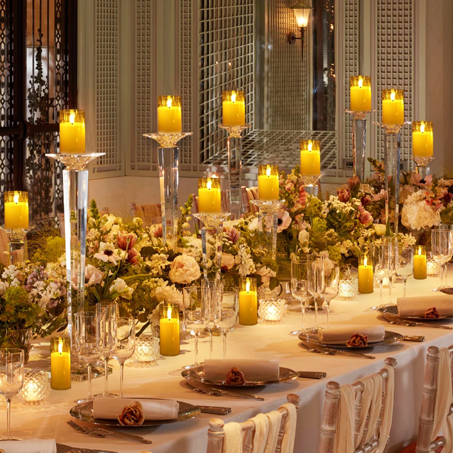 Acrylic LED Candles – Flameless & Flickering Set