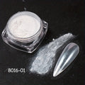 White Chrome Powder Mirror Mermaid Sparkling Pearl Nail