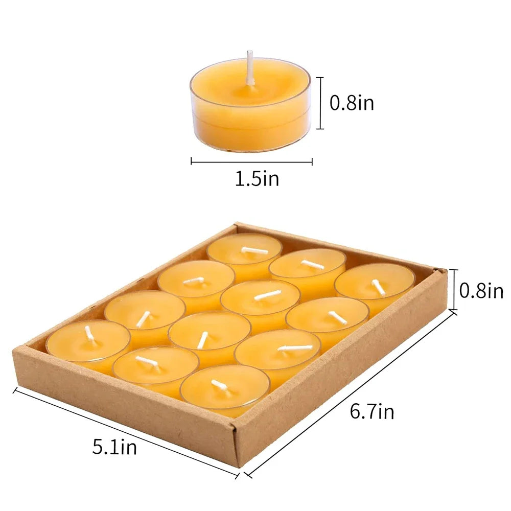6/12 Pack Beeswax Honey Candles