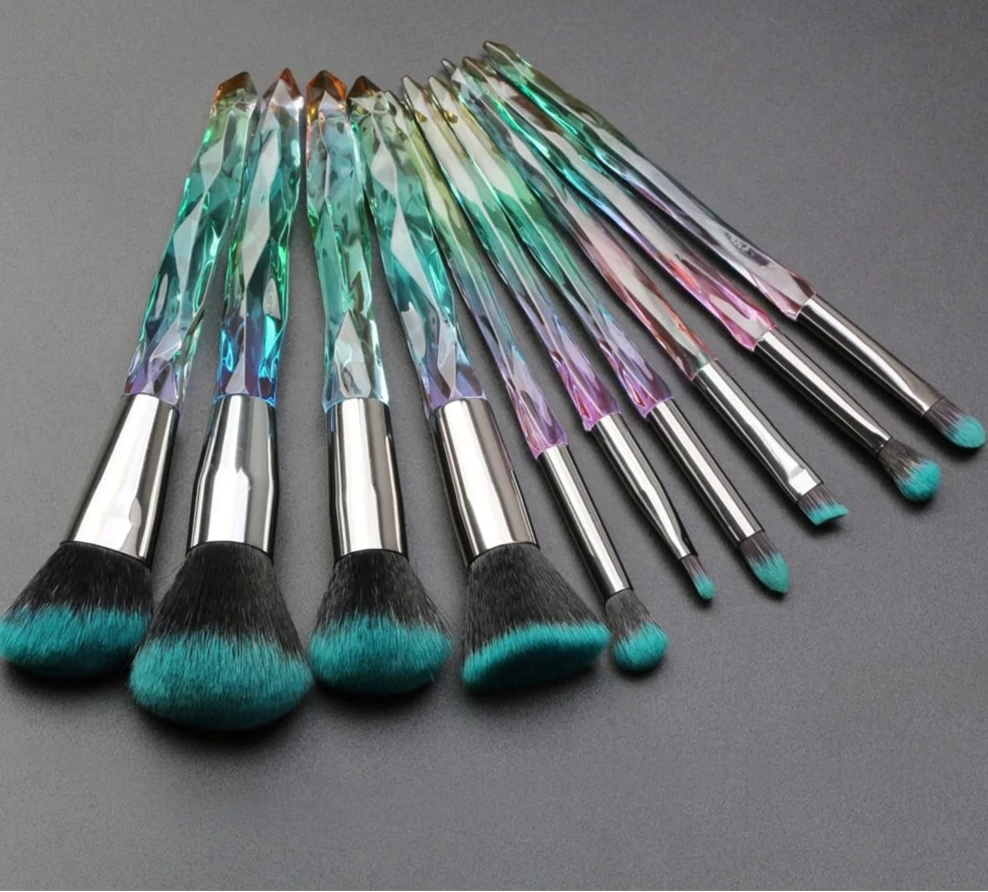 Professional Crystal Handle Makeup Brush Set