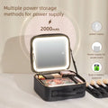 Makeup Travel Train Case with LED Lighted Mirror