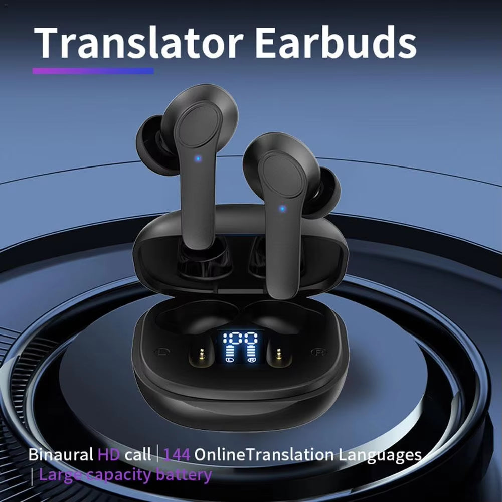 144 Languages Smart Translate Earbuds Real Time Voice Translator Support Online Offline 4 Translation Mode 98% Accuracy