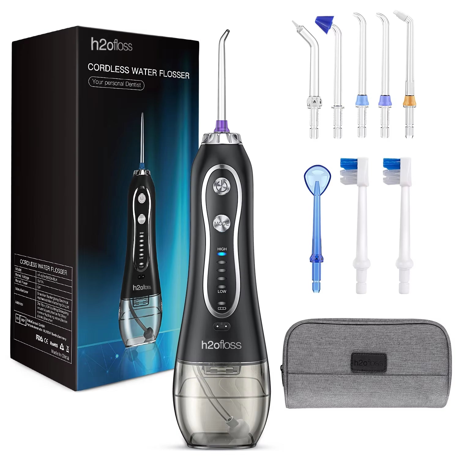 Professional Cordless H2O Water Flosser 300Ml Waterproof Dental Water Flosser USB Rechargeable Oral Irrigator Manufacturer