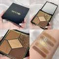 Five-Color Pearlescent Eyeshadow Palette – Earth-Toned INS Popular Eye Makeup Palette