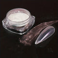 White Chrome Powder Mirror Mermaid Sparkling Pearl Nail 