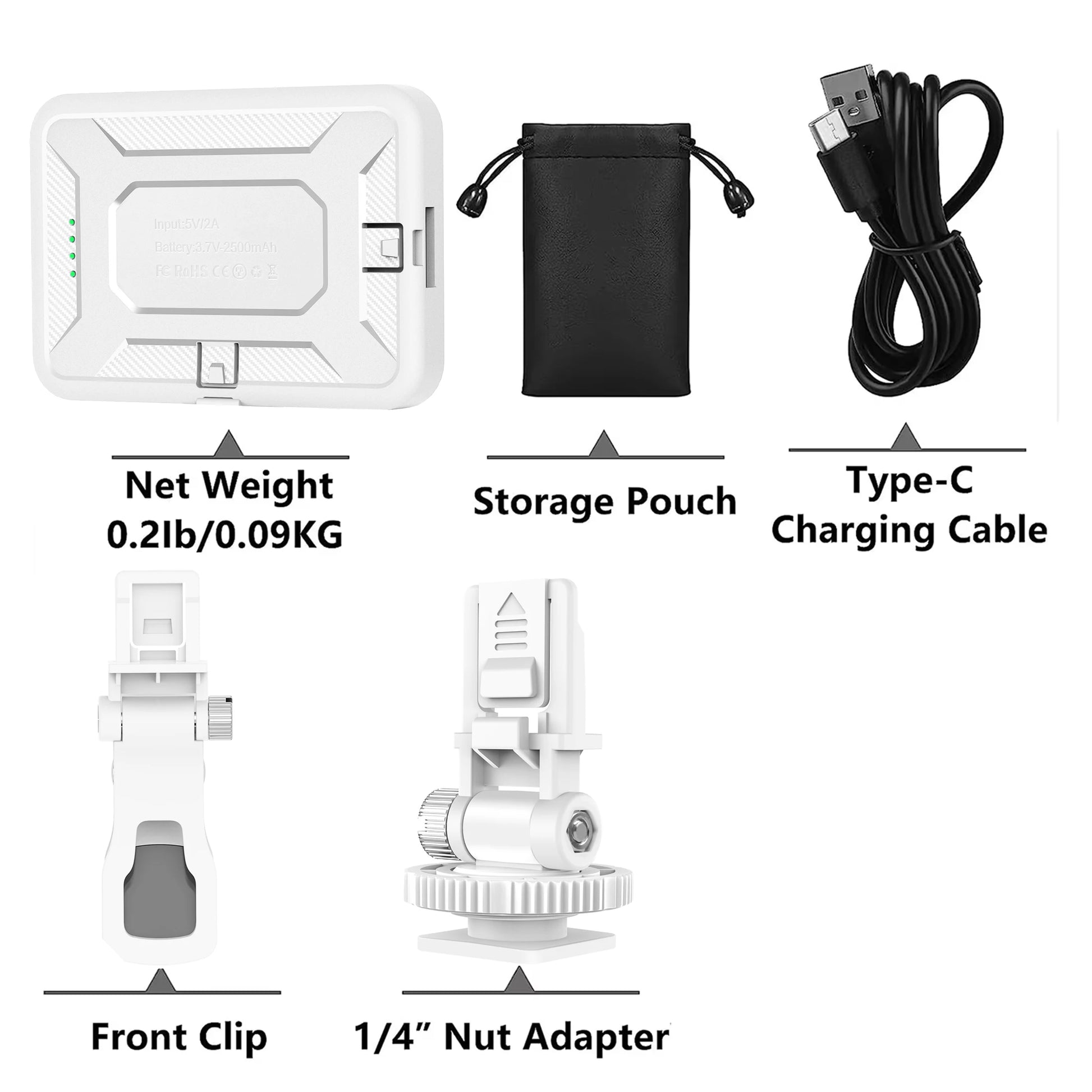 LED Selfie Light 60 High Power Rechargeable Clip