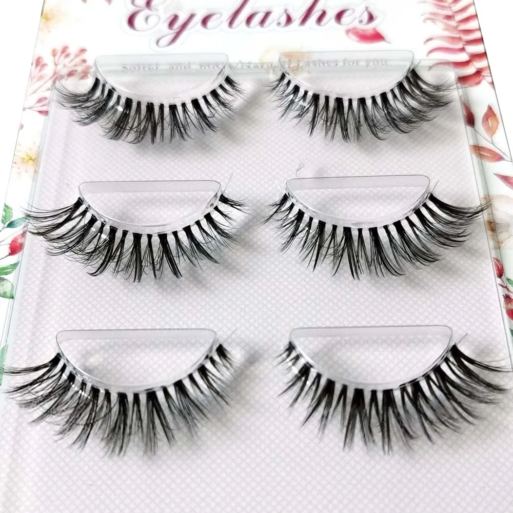 NEW 3 Pairs 3D Mink Lashes