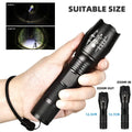 High Power Led Flashlights Camping Torch 5 Lighting Modes Aluminum Alloy Zoomable Light Waterproof Material Use 3 AAA Batteries