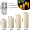 4/10Pcs Flameless Candles with Remote, 2/4/6/8H Timer, Outdoor Indoor Waterproof Remote Control Candles Battery Operated,