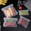 Silicone Food Storage Containers Reusable Food Storage Bags Lunch Bags Stand up Zip Shut Bag Cup Fresh Food Leakproof Containers